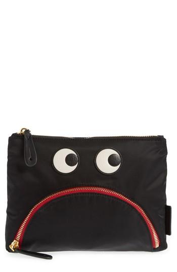 Anya Hindmarch Happy Eyes Nylon Pouch - Black