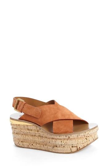 Women's Chloe Camille Cork Platform Sandal Us / 39eu - Coral