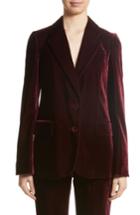 Women's Stella Mccartney Bonded Velvet Jacket Us / 36 It - Burgundy