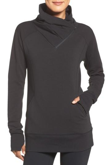 Women's Zella Frosty Asymmetrical Zip Pullover - Black