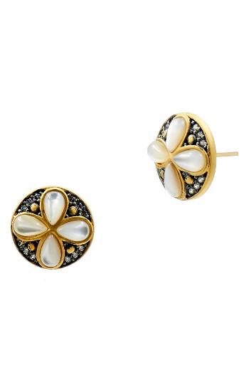 Women's Freida Rothman Fleur Bloom Petal Stud Earrings