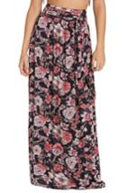 Women's Billabong High Tides Floral Print Maxi Skirt - Black
