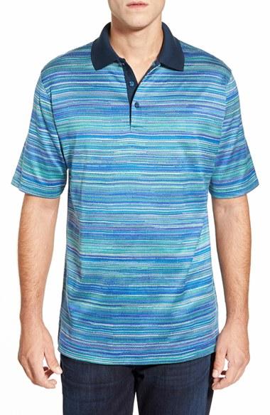 Men's Bugatchi Mercerized Cotton Polo - Blue