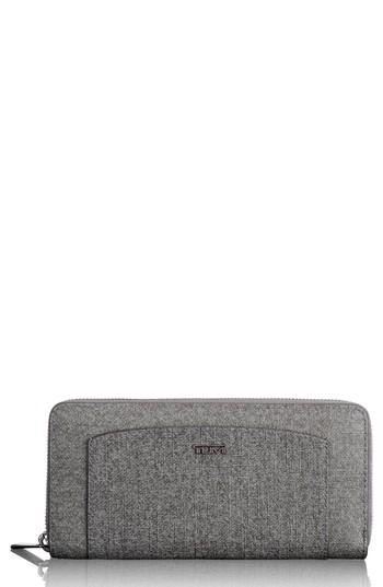 Women's Tumi Zip Around Continental Wallet - Grey