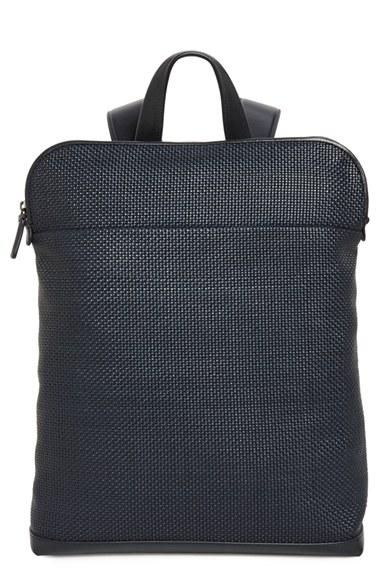 Men's Ermenegildo Zegna Woven Leather Backpack -