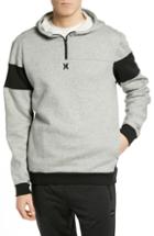 Men's Hurley Surf Check Quarter Zip Hoodie - Grey