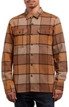 Men's Volcom Randower Plaid Flannel Shirt - Brown
