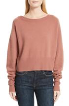 Women's Theory Boat Neck Cashmere Sweater, Size - Pink