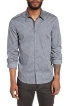 Men's John Varvatos Star Usa Slim Fit Print Sport Shirt - Grey