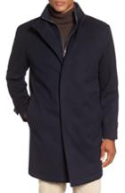 Men's Peter Millar 'old Sebastian' Wool Overcoat - Blue/green