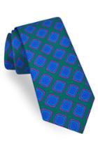 Men's Ted Baker London Large Medallion Print Silk Tie, Size - Green