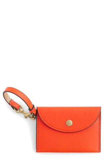 J.crew Leather Coin Purse - Orange