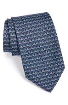 Men's Salvatore Ferragamo Whale Print Silk Tie