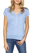 Petite Women's Sanctuary City Mix Layered Look Tee P - Blue