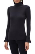 Women's Lafayette 148 New York Rib Knit Merino Wool Sweater - Blue