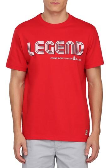 Men's Psycho Bunny Legend Graphic T-shirt (xs) - Red