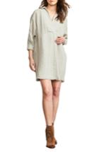 Women's Maternal America Popover Maternity Shirtdress - Grey