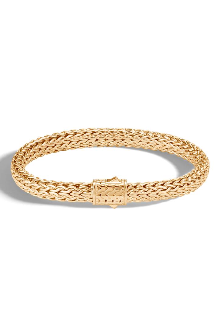 Men's John Hardy Men's 18k Medium Flat Chain Bracelet