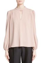 Women's Co Crepe Peasant Blouse - Pink