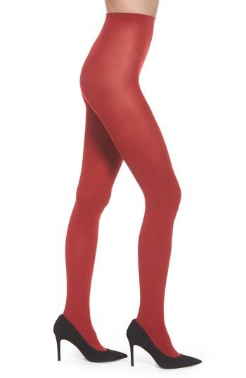 Women's Hue Opaque Tights, Size - Red