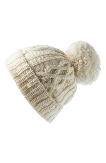 Women's Helen Kaminski Knit Wool Pom Beanie - Ivory