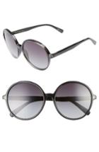 Women's D'blanc Prose 59mm Round Sunglasses - Black Crystal Gloss/ Gradient