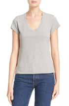 Women's Re/done X Hanes '1960s Slim' V-neck Tee - Grey