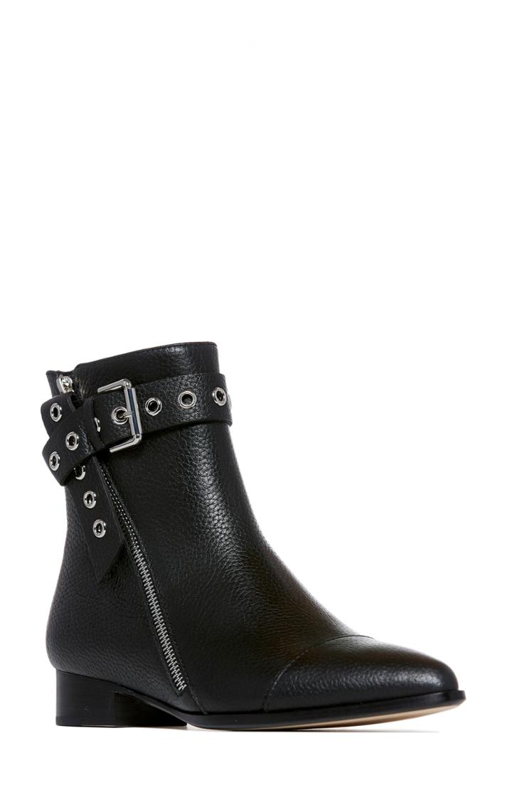 Women's Paige Mia Moto Buckle Strap Bootie .5 M - Black