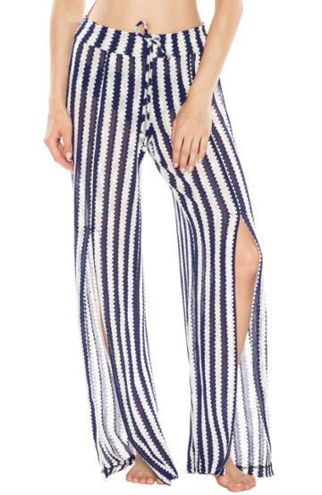 Women's Isabella Rose Ships Ahoy Cover-up Pants - Blue