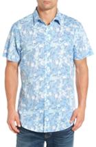 Men's Rodd & Gunn Makarora Regular Fit Print Sport Shirt, Size - Blue