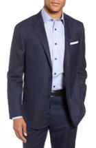 Men's Hickey Freeman Classic B-fit Check Wool Sport Coat R - Blue