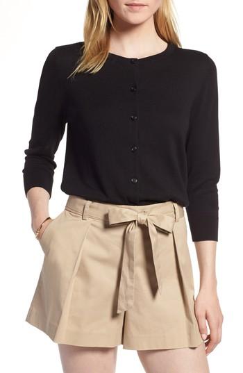 Women's 1901 Cotton Blend Cardigan - Black