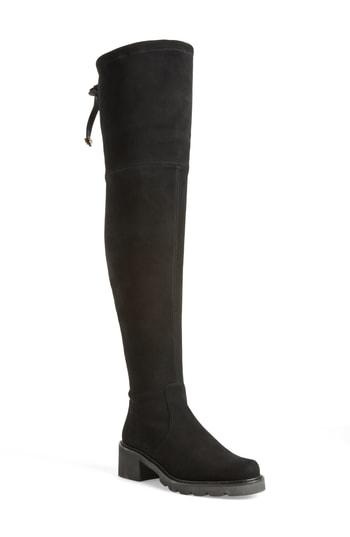 Women's Stuart Weitzman Eldridge Over The Knee Boot M - Black