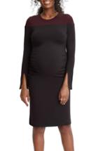 Women's Stowaway Collection Colorblock Maternity Dress - Black