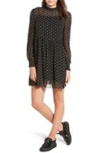 Women's Lira Clothing Sweeter Days Embroidered Chiffon Dress - Black