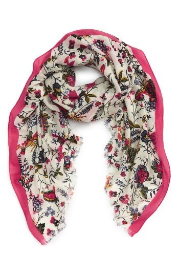Women's Tory Burch Gabriella Floral Wool Scarf