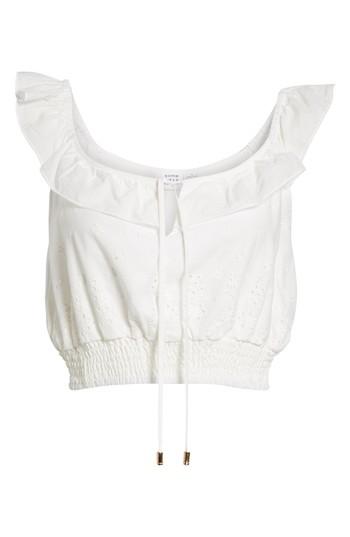 Women's Somedays Lovin Bianco Eyelet Crop Top