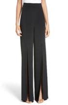 Women's Cushnie Et Ochs Slit Silk High Waisted Pants - Black