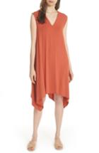 Women's Eileen Fisher Cutout Jersey Shift Dress, Size - Orange
