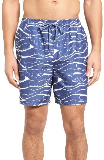Men's Vineyard Vines Wooden Whale Bungalow Board Shorts