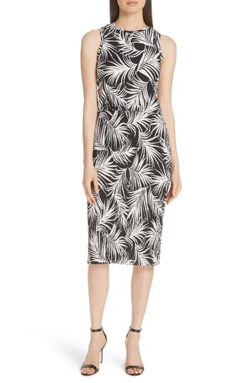 Women's Boss Emago Palm Print Sheath Dress - Black