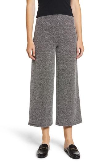 Women's Chloe & Katie Knit Crop Flare Pants - Black