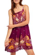 Women's Free People Who's Sorry Now Print Slipdress - Burgundy