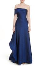 Women's Rubin Singer Side Drape Strapless Gown - Blue
