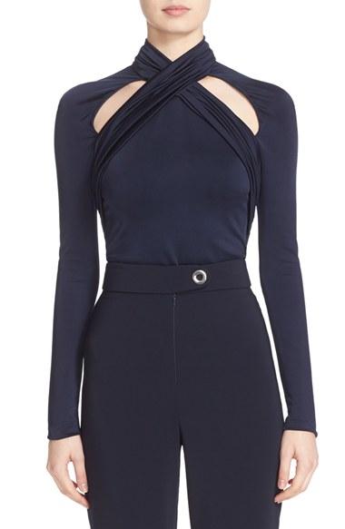 Women's Cushnie Et Ochs Crisscross Jersey Top