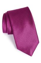 Men's David Donahue Solid Silk Tie, Size - Purple