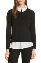 Women's Ted Baker London Floral Collar Sweater - Black