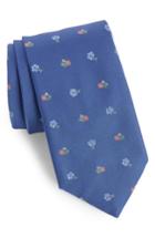 Men's Canali Floral Jacquard Silk Tie, Size - Blue