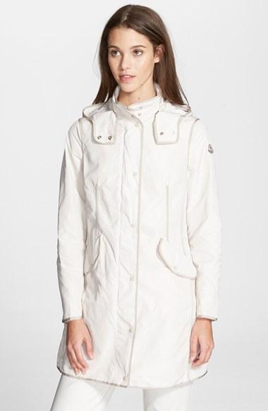 Women's Moncler 'argelia' Hooded Anorak - Beige