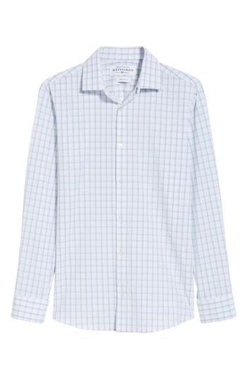 Men's Mizzen+main Sanders Slim Fit Check Performance Sport Shirt - White